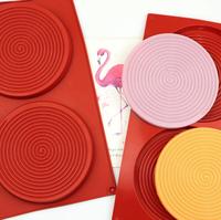 Moule à mousse d'encens anti-moustique de forme ronde à 2 cavités Moule à savon en silicone pour bricolage Moule à base de gâteau