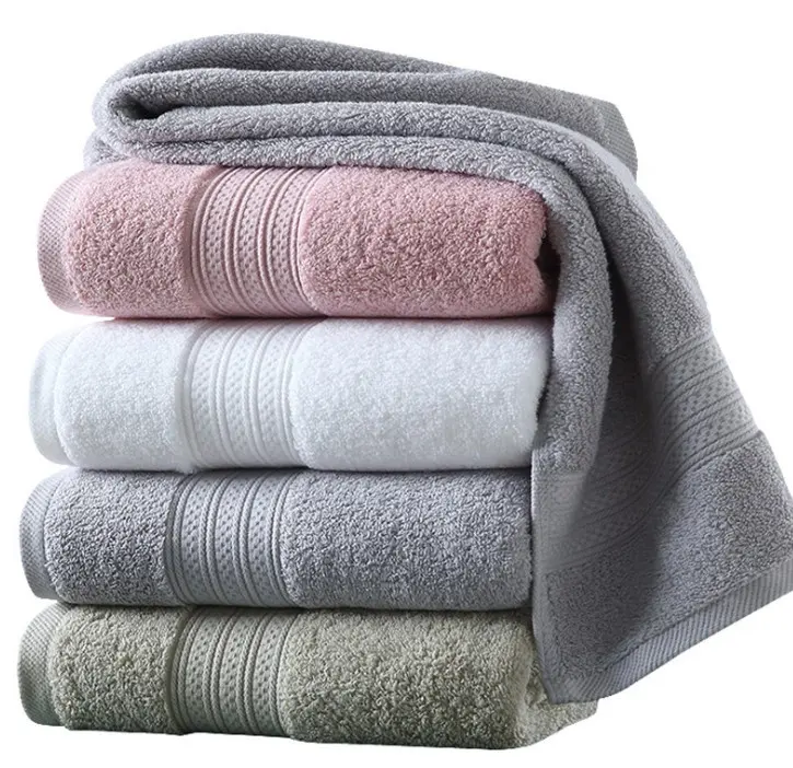 Em estoque, luxo 5 estrelas 100% algodão terry 32s fio de toalhas conjunto de banho