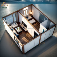 Structure en acier modulaire pour maison conteneur de 20 pieds à assemblage rapide, idéale pour bureau de chantier rapide