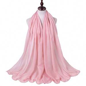 Novedades, Pañuelo para la Cabeza de Mujer de Color Sólido para Otoño e Invierno, 90*180 CM, Turbante Musulmán, Keffiyeh, Hiyab, YHK0071 - Product Image 6