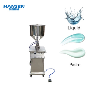 מכונת מילוי אנכיים חצי אוטומטית חדשה עבור שמפו ג 'ל גילוח קרם-הפעלה קלה אחריות לשנה עסק קטן - Product Image 1