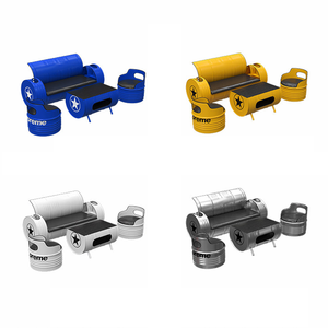 Ensemble <span class=keywords><strong>de</strong></span> meubles <span class=keywords><strong>de</strong></span> bar <span class=keywords><strong>en</strong></span> métal industriel - Tables et chaises durables et écologiques pour restaurants, hôtels, bars à domicile, salons <span class=keywords><strong>de</strong></span> thé, fûts à huile - Product Image 6