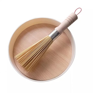 Cepillo de bambú para ollas, boca plana, 25 cm, antiarañazos, herramienta de limpieza para cocina - Product Image 5