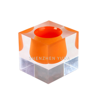 4.25 pouces plusieurs couleurs Bel Air MINI SCOOP VASE luxe vintage solide acrylique cube bloc fleur vase pour vases décor
