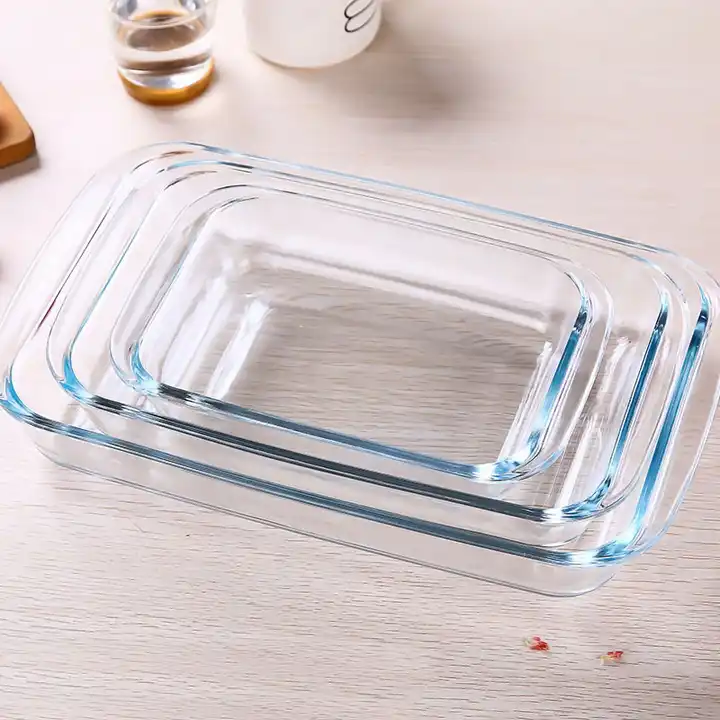 9 X 9 Inch Glass Baking Dish,High-Borosilicate Square Glass Bakeware With  Plastic Lids