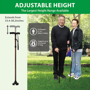 Folding <span class=keywords><strong>LED</strong></span> <span class=keywords><strong>Light</strong></span> <span class=keywords><strong>Walking</strong></span> <span class=keywords><strong>Cane</strong></span> para homens mulheres portátil ajustável Lightweight Free Standing Strap Bolsa de transporte para homens e mulheres - Product Image 5