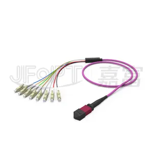 OM3 8 core MPO/MTP-LC Fiber optique 0.9mm harnais tronc Patch Cordon Fanout MTP patch MPO câble