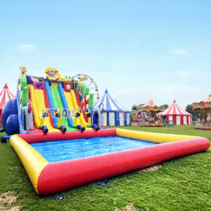 Castillo Inflable Acuático Comercial para Niños, Tobogán Grande con Piscina, Casa <span class=keywords><strong>de</strong></span> Brinco para Niños - Product Image 1