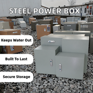 Boîtier de jonction en acier métallique, étanche IP54, revêtement en poudre, panneau, armoire, enceintes, contrôle électronique, puissance industrielle - Product Image 2