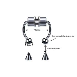 Anillo <span class=keywords><strong>de</strong></span> Nariz Falso 2023 <span class=keywords><strong>de</strong></span> Aleación, Argollas para Septum, Piercing Falso Magnético para Mujeres, Joyería Corporal <span class=keywords><strong>de</strong></span> Moda, Regalos - Product Image 3