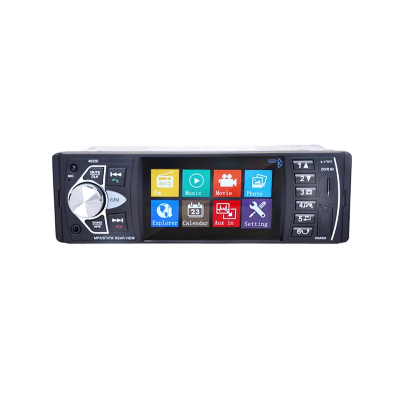 4,1 "Touchscreen Auto MP5 Player 1 Din Autoradio Autoradio Auto Stereo 4022D AUX USB TF FM BT
