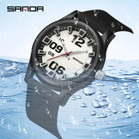 Reloj de Cuarzo SANDA 3252, Popular y Moderno para Estudiantes, Simple, Resistente al Agua, con Correa de Silicona, Luminoso, para Niños