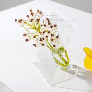 Nhỏ <span class=keywords><strong>Acrylic</strong></span> Khối Nụ Bình Hiển Thị Giá Hình Trụ Chèn Với Dày Đúc Vuông <span class=keywords><strong>Acrylic</strong></span> Hoa Duy Nhất Hiển Thị - Product Image 5