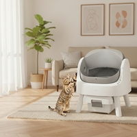 Litière automatique intelligente anti-odeur pour chat, très vendue, avec détection de sécurité, nettoyage facile et caractéristiques écologiques