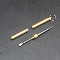 WELLFLYER EAPI-055 Double tête 2-en-1 en plastique, cure-oreille et cure-dents, accessoires de porte-clés portables, cure-dents multifonctionnel pour fruits