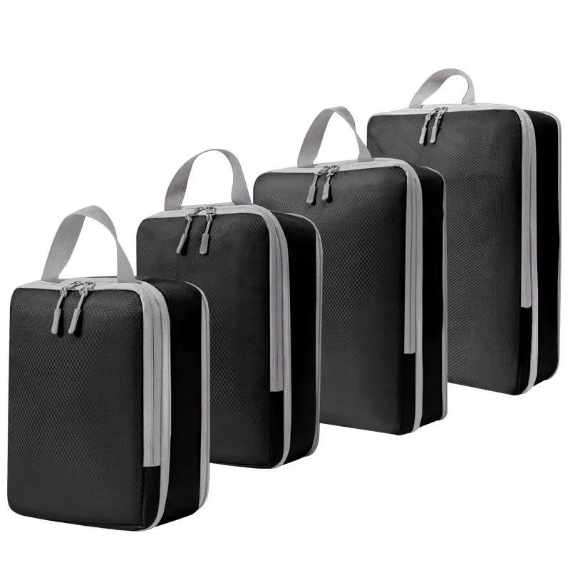 Groothandel Verpakking Kubussen 4 Set Bagage Organizer Reizen Compressie Koffer Tassen Voor Man Vrouw
