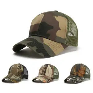 Groothandel Ontwerp Mesh Camouflage Mesh Trucker Hoed Volwassen Cap