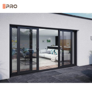 Puertas correderas de aluminio plegables para patio, <span class=keywords><strong>techo</strong></span> <span class=keywords><strong>a</strong></span> <span class=keywords><strong>suelo</strong></span>, <span class=keywords><strong>puerta</strong></span> de vidrio deslizante - Product Image 2