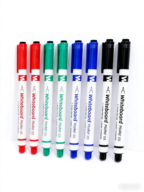 4 Color Art Marker Pen Black Red Blue Green Smooth Skip-Free Writing Office Teaching Dry Erase Whiteboard Marker