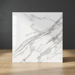 Carreaux de sol en céramique numérique blanc noyer 400x400mm, aspect bois rustique, finition mate, porcelaine émaillée pour intérieur - Product Image 6