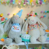 Peluche ultra douce à longues oreilles, lapin de Pâques, jouet en peluche pour fête d'anniversaire