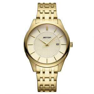 inoxidable sólido banda <span class=keywords><strong>reloj</strong></span> de pulsera 5atm impermeable de oro simple colores dial calendario mano <span class=keywords><strong>reloj</strong></span> para hombre - Product Image 6