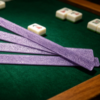 Offre Spéciale – Règle de Mahjong de Luxe en Acrylique, Lot de 4, avec Paillettes, pour Empilage de Cartes