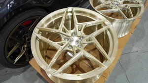 ล้ออะลูมิเนียมอัลลอยด์หล่อเดี่ยวสีทอง17-23นิ้วเว้าลึก5X112 5X114.3 5X120 5X130สำหรับ Porsche BMW 5 Series - Product Image 5