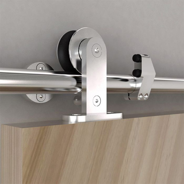 Modern Double Office Room Door Stainless Wall Mounted Sliding Door System Barn Door Hardware