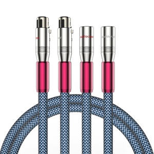 Microphone XLR plaqué argent pour <span class=keywords><strong>Canon</strong></span> PVC Jacket Balance mâle-femelle pour amplificateur de puissance Carte son Caméra de téléphones portables - Product Image 1