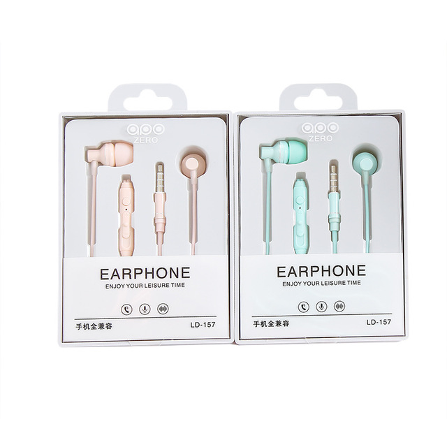 KIKI LD-157 Handsfree Hifi Stereo Music Game In-ear Earbuds 3.5mm Jack Wired ABS/TPE Material Earphone with Mic for iPhone 5/6
