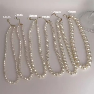 Collier élégant en perles de 6/7/8/9/12/14 mm, collier ras du cou vintage avec pendentif pour <span class=keywords><strong>femme</strong></span>, vente en gros - Product Image 3