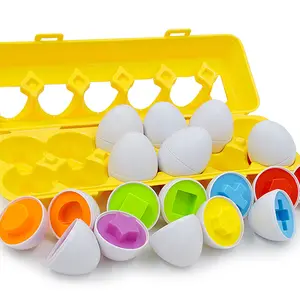 Yang sesuai dengan Telur 12 pcs Set Warna Bentuk Nomor Yang Sesuai Dengan Telur Set Awal Belajar Pendidikan Keterampilan Motorik halus Montessori Mainan Hadiah