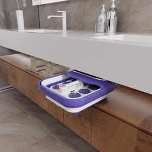 <span class=keywords><strong>LCD</strong></span>-Digitalanzeige Tragbares Faltbares Fußbad-Massagegerät mit Heizung, Blasenfunktion, Einstellbarer Zeitsteuerung und Abnehmbarer Massagefunktion - Product Image 4