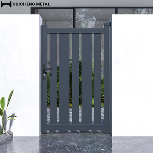 Portails de sécurité en aluminium sur mesure, thermolaqués noir et blanc, portails piétonniers, largeur 3m, <span class=keywords><strong>4m</strong></span>, hauteur 1,8m - Product Image 4