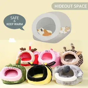 ZYZPET Tempat Tidur Tikus Hut Guinea Pig Rumah Tersembunyi Tenda Hewan Kecil Aksesoris Perlengkapan Kelinci Tersembunyi untuk Kandang