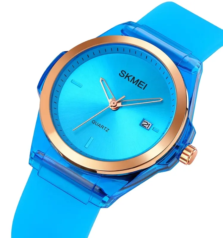 Latest Design Skmei 1792 Promotional Silicone Couple Cheap Price Transparent Colorful Ladies Quartz Watch