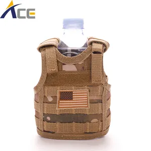 Tactical Beer Bottle Molle Vest Tactical Can Mini Vest Coozy Beverage Cooler Hunting Beer Vest Holder
