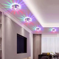 Plafonnier LED en cristal blanc RGB coloré à intensité variable, spot encastré pour salon, couloir, entrée, hôtel, restaurant