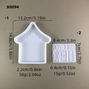 Moule en silicone pour résine fait main, style DIY, ornements décoratifs et outils pour gâteaux, pour la fabrication de résine, moule en plâtre - Product Image 4
