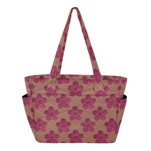 Sac bandoulière matelassé en polyester imprimé motif fleur hawaïenne Hua, grand sac fourre-tout pour femme, sac à bandoulière Hawaï pour femme - Product Image 1
