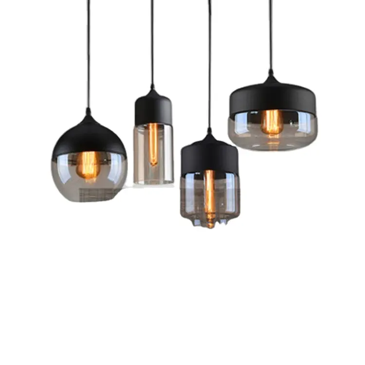 Modern Glass Pendant Light Kitchen Light Fixtures Led Living Room Hanging Lamp Glass Shade Chandelier