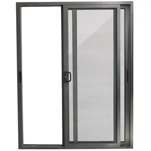 AS2047 Thermal Break Lift Slide Doors Fire Rated Double Patio Doors Sliding Glass Aluminum Sliding Door with Screen