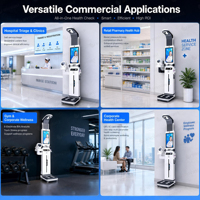 Kiosque de dépistage médical intelligent, borne de santé mobile avec écran LCD