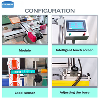 Machine d'étiquetage mobile semi-automatique multi-étiquettes, précision d'étiquetage de 0,5 mm, fonctionnement simple, peut étiqueter 20 bouteilles par minute.