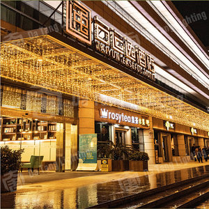 Luces LED tipo carámbano impermeables IP65 para exteriores, para iluminar contornos de edificios en Navidad y decoración de paisajes nocturnos. - Product Image 5