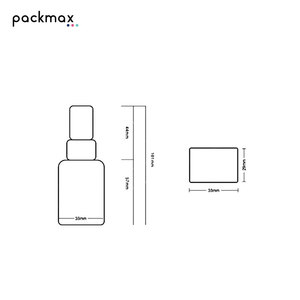 30ml square thick-bottom glass bottle with pump — suitable for lotion, serum, cosmetics, and liquid <b>foundation</b> - Product Image 5