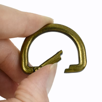 Mousqueton en alliage de zinc de 25 mm, léger, électroplaqué, pour accrocher sacs et porte-clés