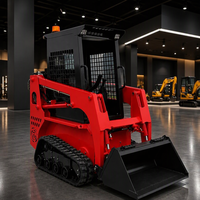 Alat Serbaguna Bersertifikasi EPA, Skid Steer Loader Mesin Diesel, Skid Steering Compact Loader, Pengoperasian Mudah untuk Pembersihan Lokasi