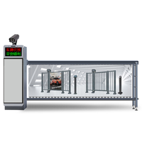 Barrière de stationnement haute vitesse à moteur CC sans balais avec écran LED et reconnaissance de plaques d'immatriculation autonome pour parking public